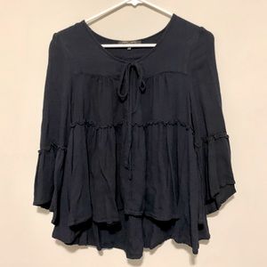 Flowy navy blue top
